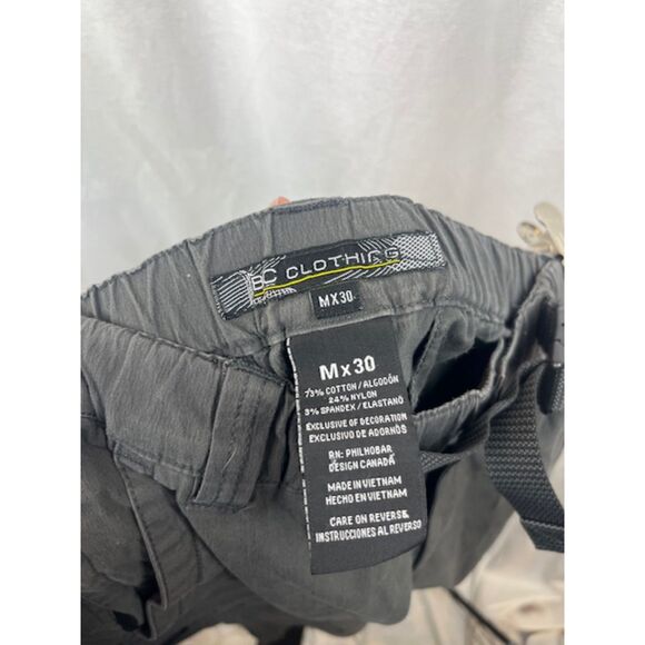 BC Clothing Convertible Cargo Pants Zip Off Pants Shorts M x 30 - Picture 5 of 5